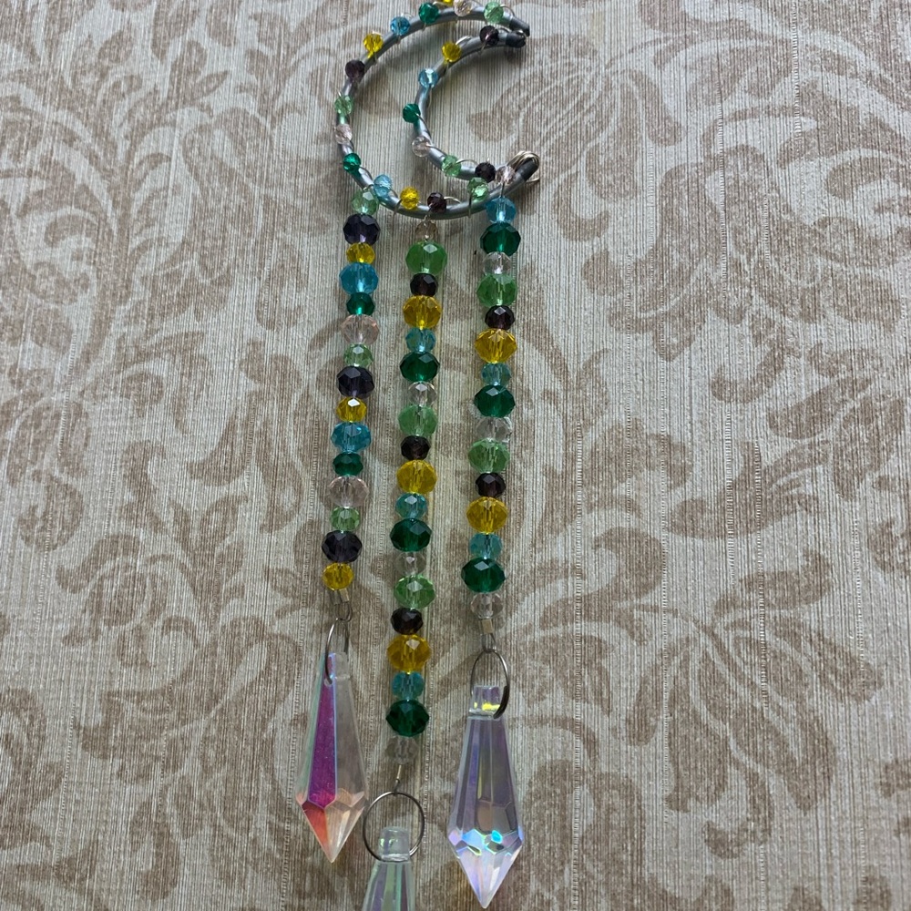 Hand Crafted Multicolor Mini Beaded Suncatcher